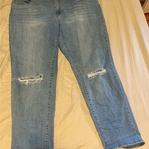 4/$25 bundle deal-Forever 21 Blue Boyfriend Jeans Distressed Style